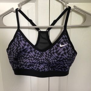 Nike blue and black sports bra